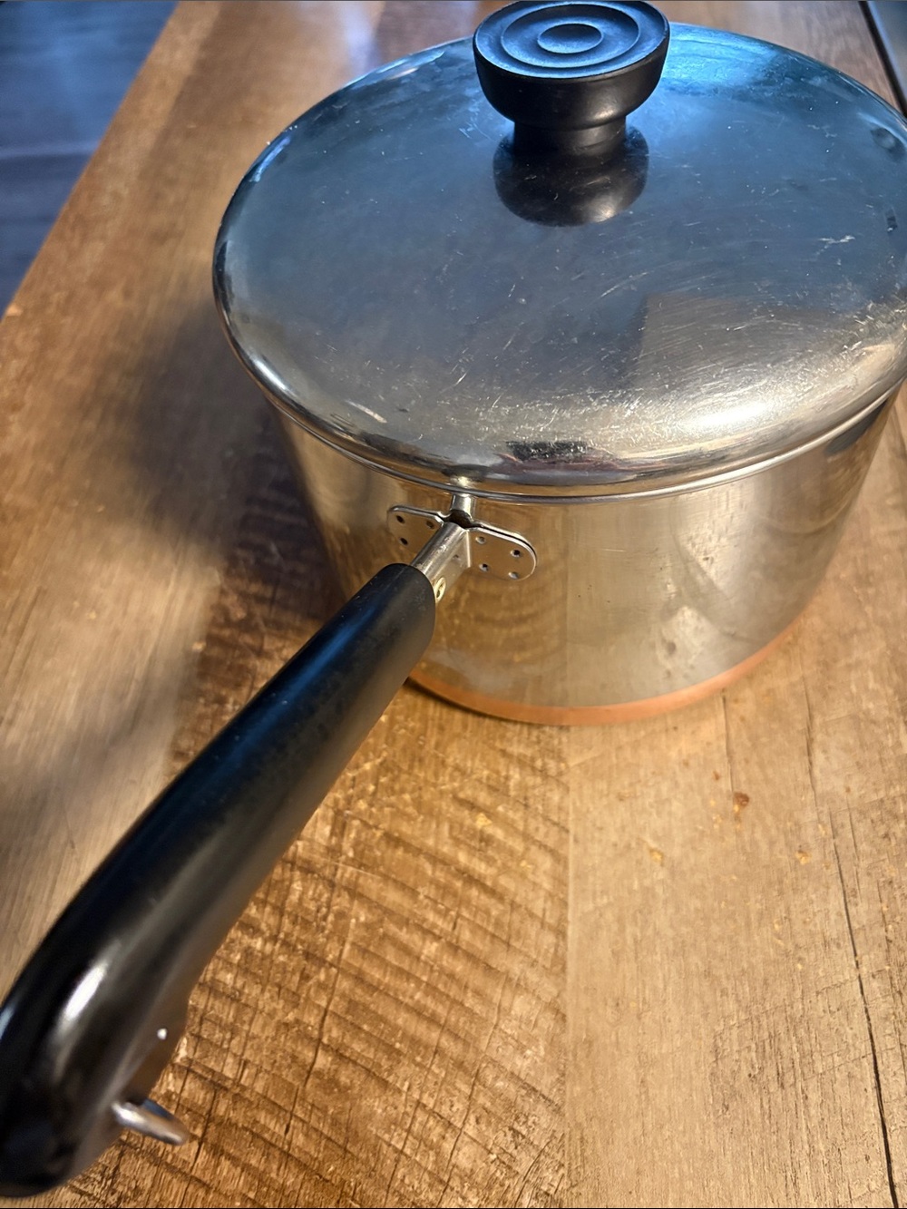 Vintage Revere Ware 3qt Stock Pot with Lid